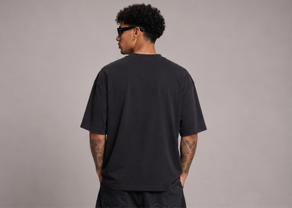 Unisex Black Oversized Chai Lover Graphic T-Shirt