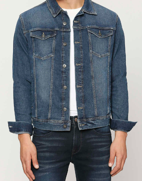 Men denim blue jacket