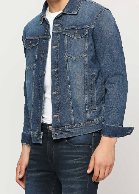 Men denim blue jacket