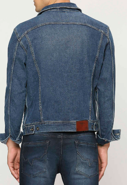 Men denim blue jacket