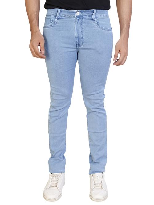 Men slim-fit blue jeans
