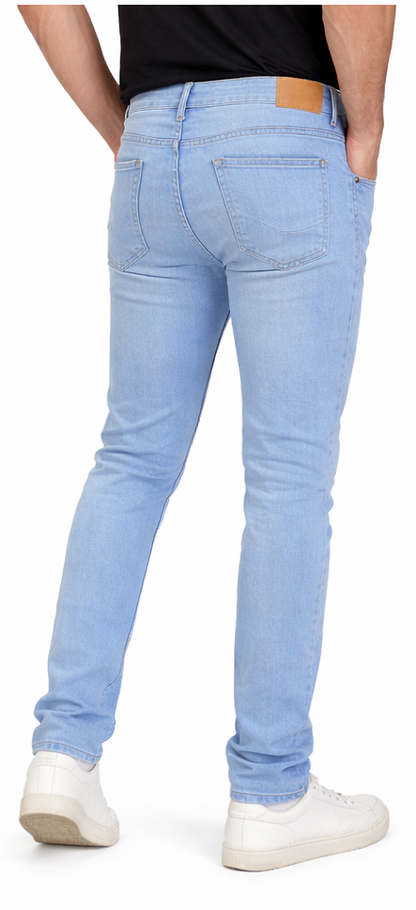 Men slim-fit blue jeans