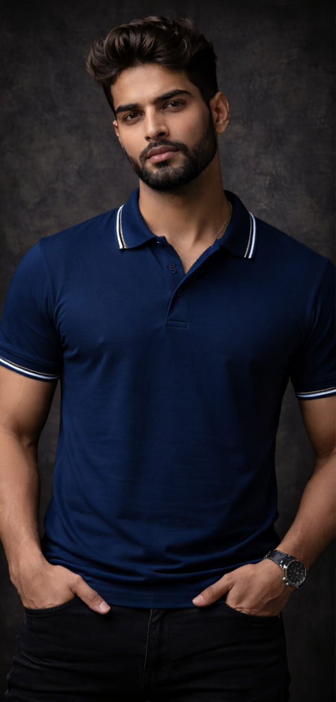 Men collared t-shirt