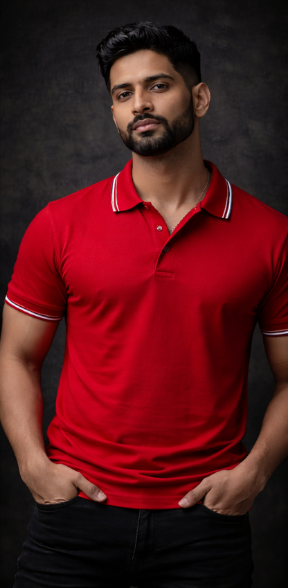 Men collared t-shirt