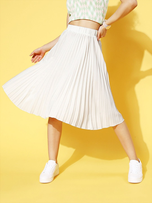 Women white long skirt
